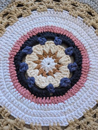 Alfombra ganchillo trapillo 100cm