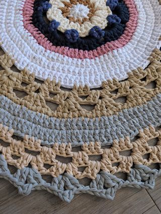 Alfombra ganchillo trapillo 100cm