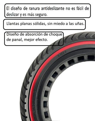 2 Ruedas Macizas 8.5x2.0 Neumáticos sin aire