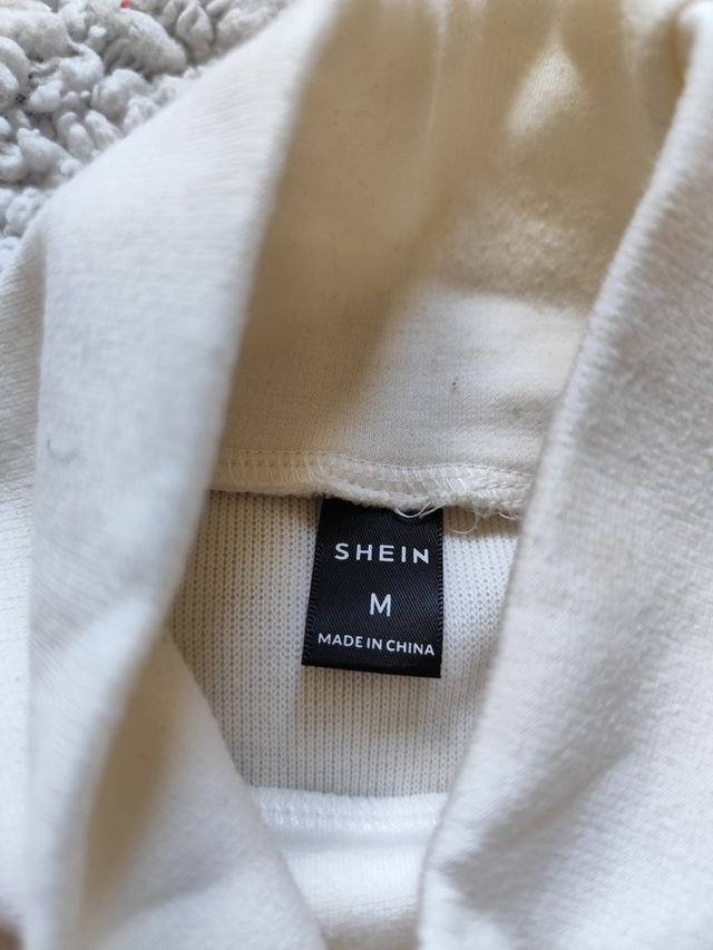 Jersey cuello alto hombre M blanco