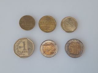 Monedas Sol Peruano (6 monedas)