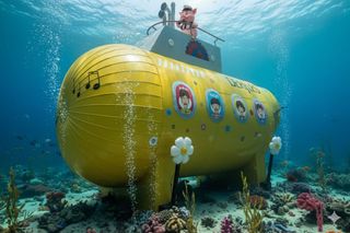 Carroza submarino amarillo Beatles 