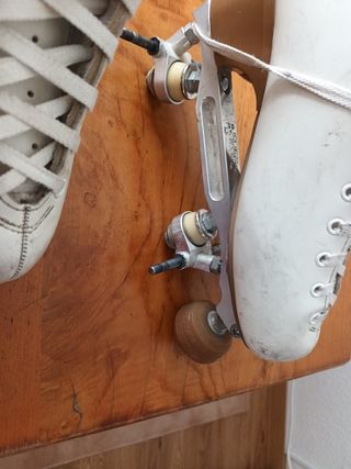 Patines de 4 ruedas blancos,patinaje artistico