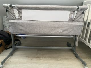 Cuna colecho Kinderkraft gris