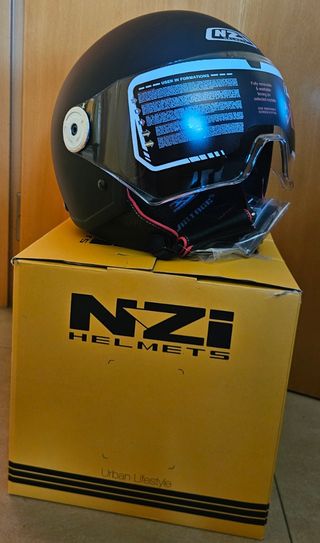 Casco Jet Nzi Vintage 3 Antracita Mate Nuevo