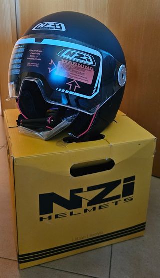 Casco Jet Nzi Vintage 3 Antracita Mate Nuevo