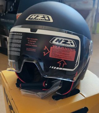 Casco Jet Nzi Vintage 3 Antracita Mate Nuevo