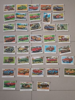 Lote 38 cromos de Coches Antiguos Maga