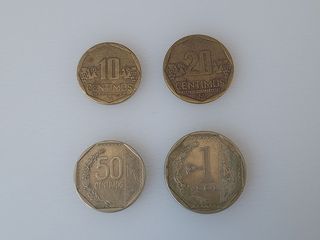 Monedas Sol Peruano (4 monedas)