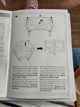 Cuna de viaje y colchón plegable