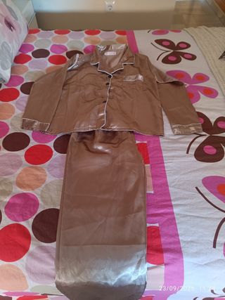 Pijama de mujer marrón talla xs/s