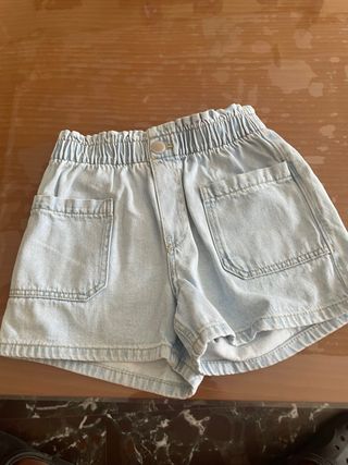 3 Vaqueros Cortos Niña Rosa, azul