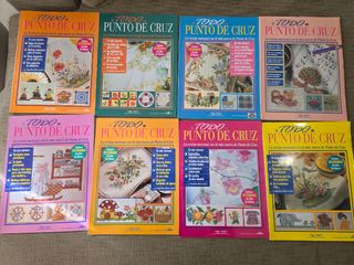 8 revistas con patrones de punto de cruz