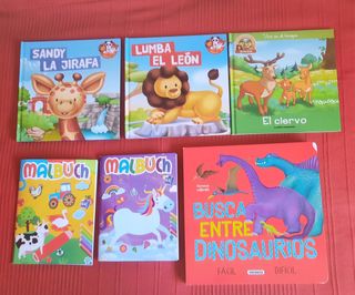 Libros infantiles 4 títulos,  más 2 para colorear