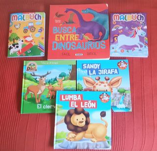 Libros infantiles 4 títulos,  más 2 para colorear