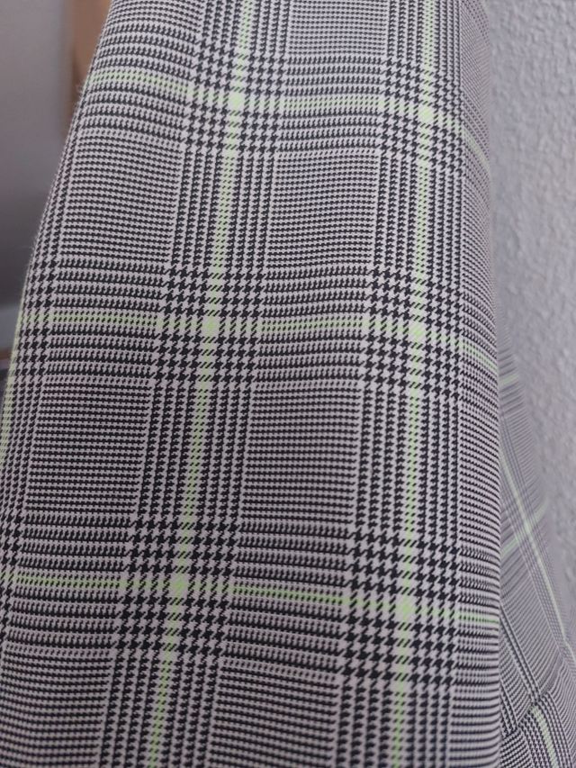 Blazer Stradivarius Cuadros Gris Talla XL