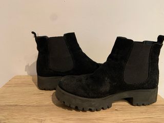 Botines de terciopelo negros Talla 37