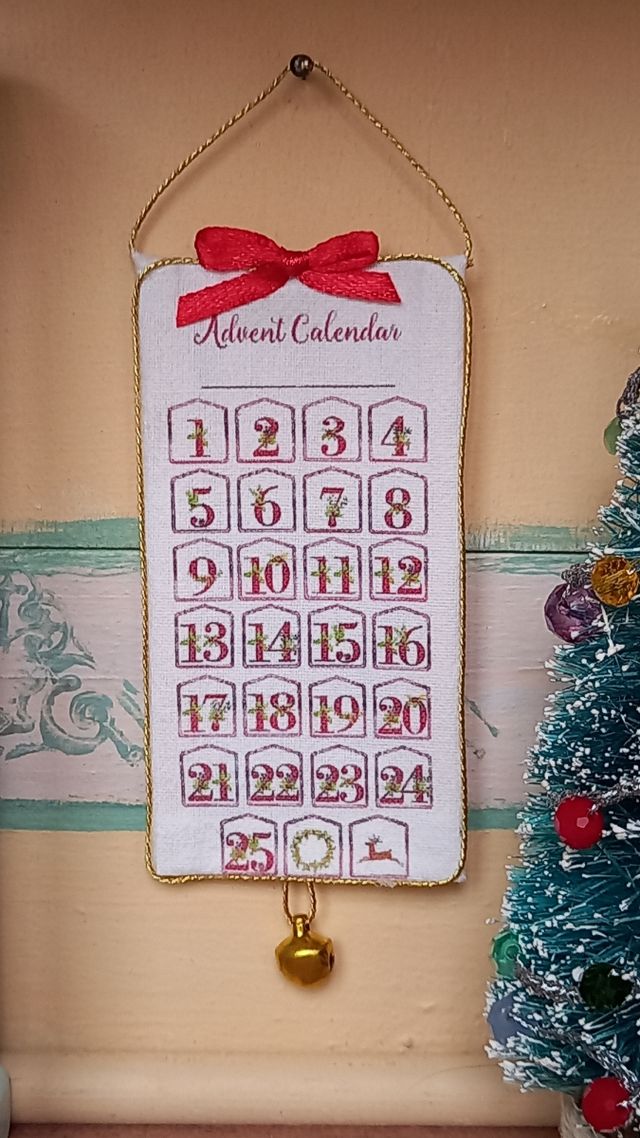 Mini calendario avvento dollhouse decorazione