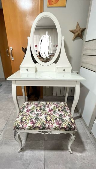 Tocador Blanco Ikea con Puff