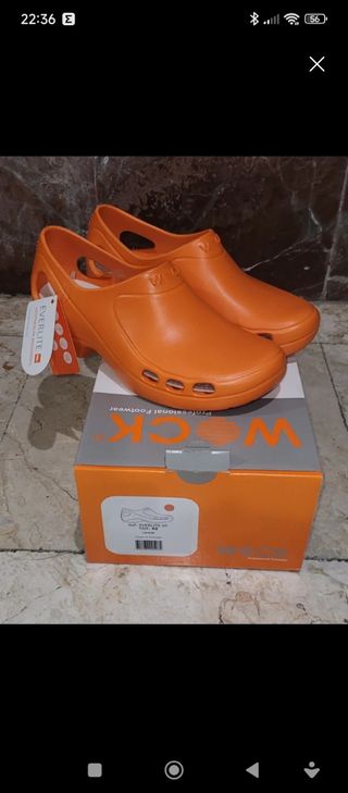 Zuecos de trabajo Wock Everlite Naranja