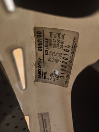 Casco Bauer Blanco con Rejilla