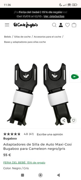 Adaptadores Maxi Cosi Bugaboo