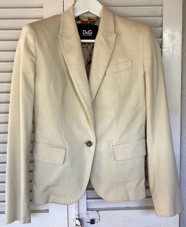 Chaqueta D&G Talla 46 Italiana Beige