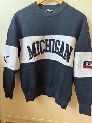 Sudadera Subdued Azul y Blanca