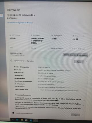 Ordenador HP Compaq i5-2400   2A