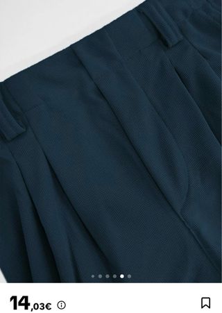 Pantalón ancho color azul
