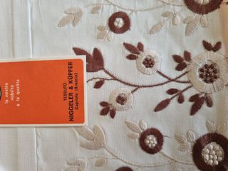 Lenzuolo Federe ricamato vintage 100% cotone