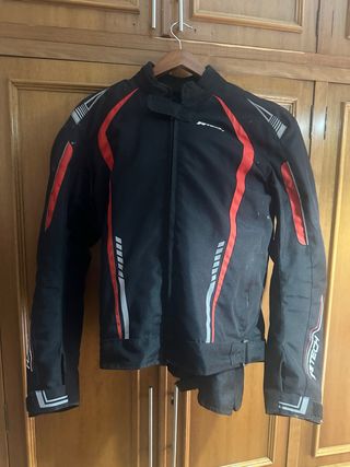 Chaqueta de moto R-Tech negra y roja