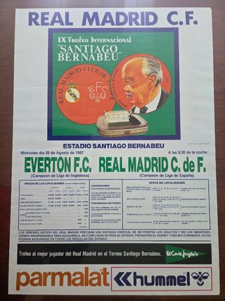 Cartel Real Madrid CF - Trofeo Santiago Bernabeu 1