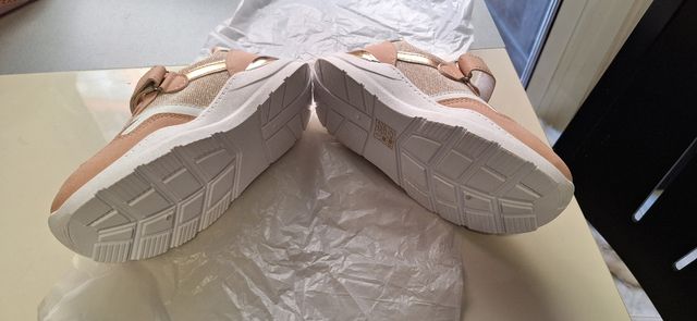 Bambas Niña Talla 33 Rosa y Dorado