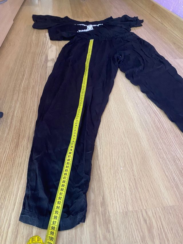 Mono largo negro Natura con bordado