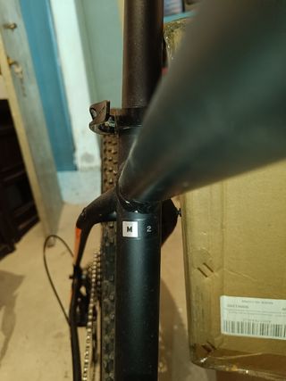 Bicicleta Giant BTT Negra y Naranja