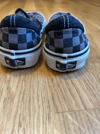 Vans Checkerboard Gris y Negro Talla 38.5