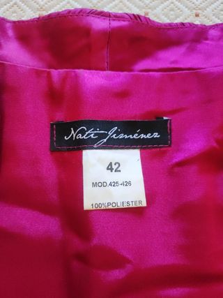 Vestido de fiesta rosa  /fucsia con chaqueta 