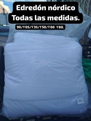 Edredón Nórdico Blanco.
Se puede poner funda.
