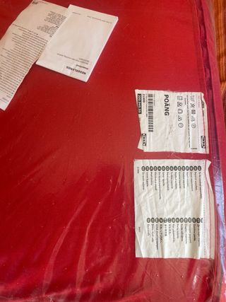 Cojín POÄNG IKEA Rojo/Rosa