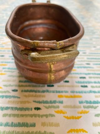 Pentolino in rame con manici