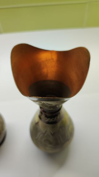 Vaso Turco in rame inciso e decorato Vintage