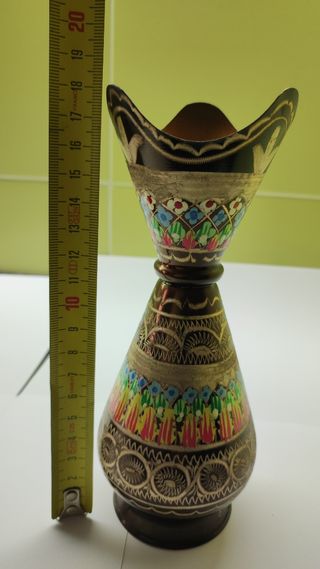 Vaso Turco in rame inciso e decorato Vintage