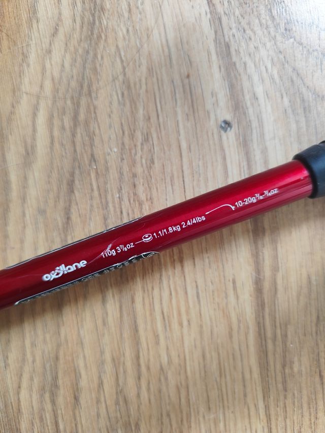 Caña de pescar telescópica roja