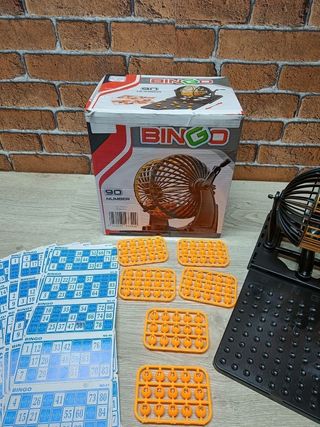Juego de Bingo Completo, con Bombo, 90 Bolas