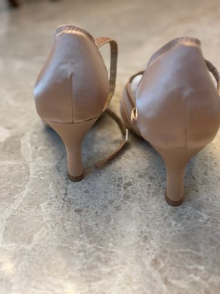Zapatos de Baile Latino Beige/Dorado