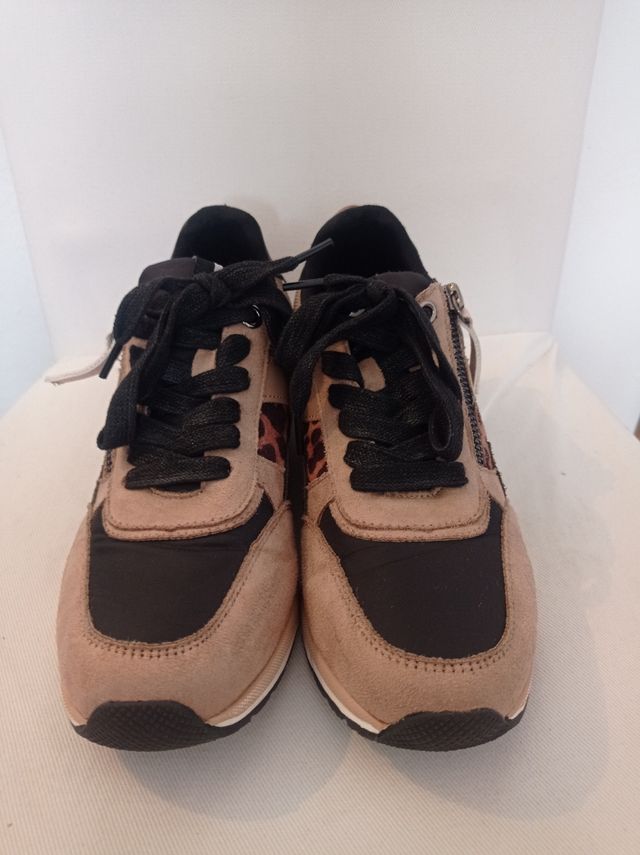 Deportivas Refresh Animal Print Beige