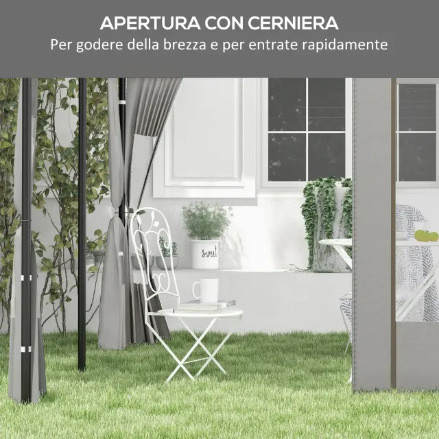 Set 2 Pareti per Gazebo 3x6m e 3x3 m in Tessuto O