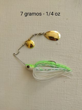 5 Spinnerbait en 5 pesos distintos 