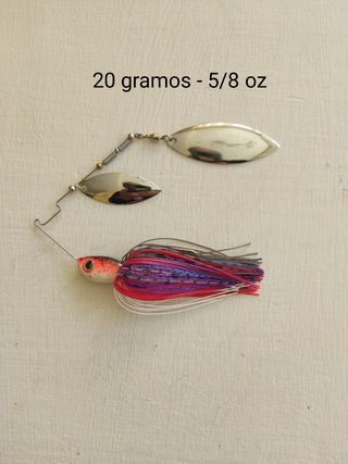5 Spinnerbait en 5 pesos distintos 